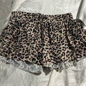 Brand New With Tags Leopard Print Women’s Shorts - Beige & Black